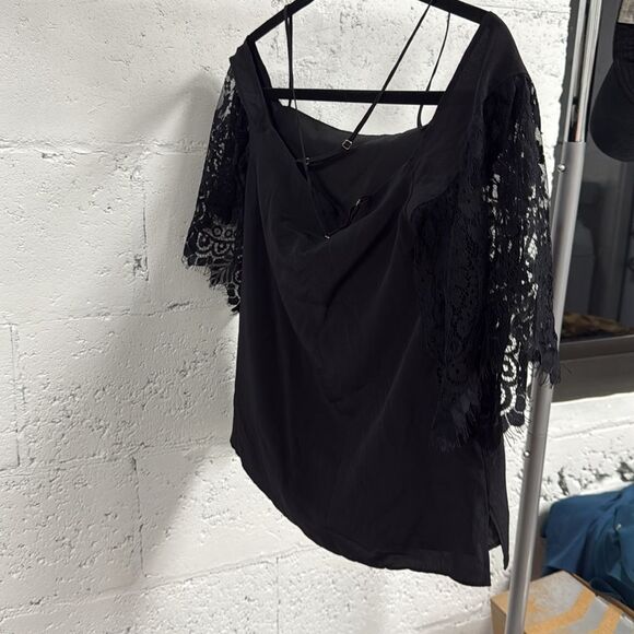 Black Lace Top - NWT - Size Small - Silk Top - CAMI NYC - Sophie Top - Picture 2 of 3